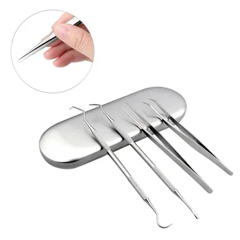 

1 Set Stainless Steel Oral Hygiene Care Tool Dental Teeth Cleaning Kit Dental Tweezers
