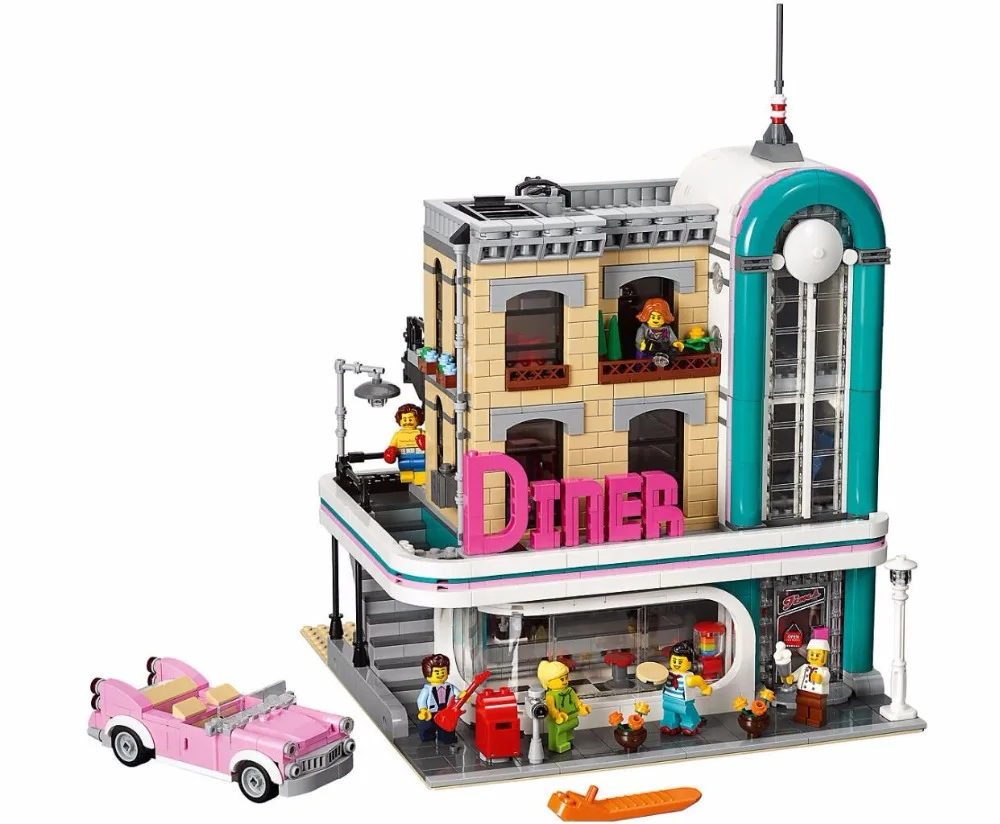 

15037 Street view Series Building Blocks Bricks 2778Pcs Compatible With 10260 The Downtown Dinner Genuine