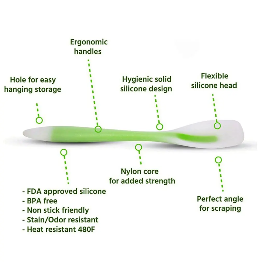 Translucent Silicone Kitchen Utensil Set 5 Pcs Non-stick Pan Kitchen Tools Ladle Spatulas Spoon Slotted Turner Kitchenware