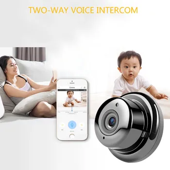 

20# Wireless Mini Webcams Wifi Night Vision Smart Home Security Ip Camera Monitor Web Cam 360 Degree Webcam Usb Mic Clip-on
