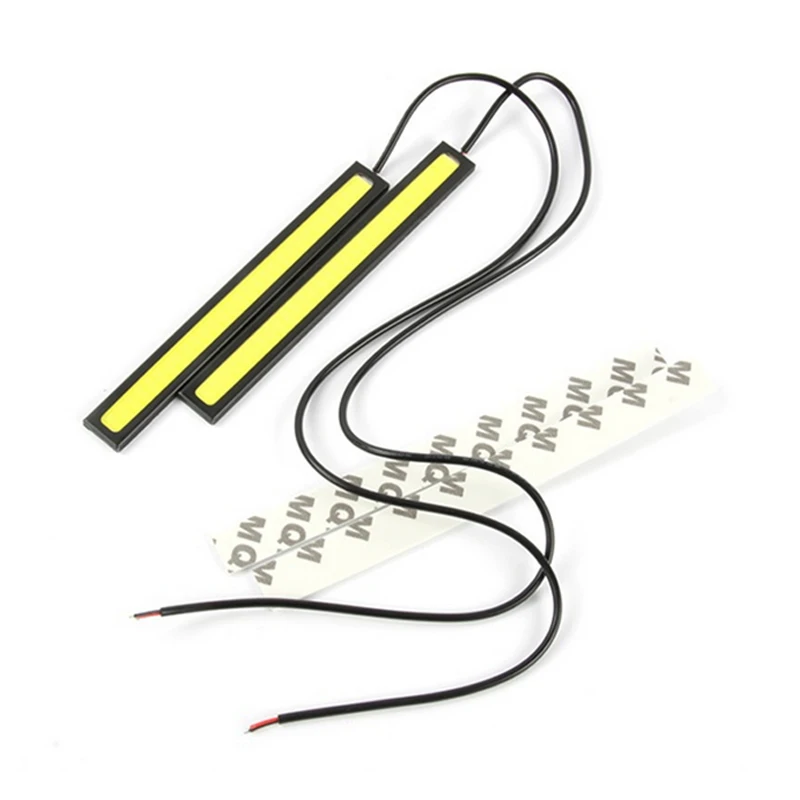 

2 Pcs Strip Shape COB Bendable Led Daytime Running Light 100% Waterproof COB Day Time Lights Flexible LED Car DRL Driving