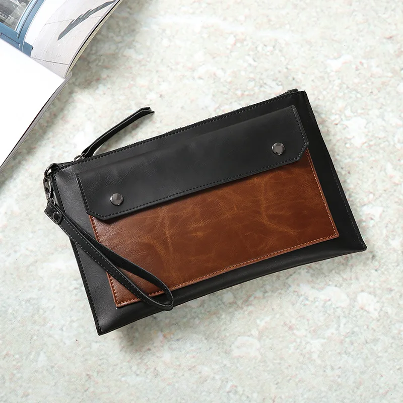 

2019 fashion new pattern clutch bag hand bag street mobile phone bag tide men's and women's wrist bag Korean leisure