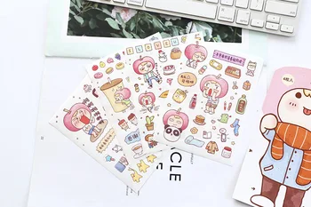 

4pcs Lovely paper sticker Organizer Calendar Diary Book Planner Sticker Scrapbook Decoration papeleria sale