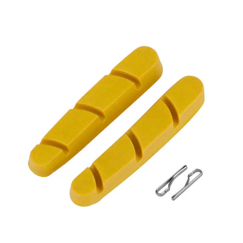 1 Pair BRK015A Deemout, тормозные вставки для шоссейного велосипеда, диски из легированной стали, железные колеса, тормозной суппорт для велосипеда, тормозные колодки, блоки, низкий уровень шума, мощное торможение - Цвет: 1 Pair BRK015A