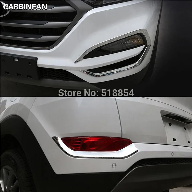 Accessories For Hyundai Tucson Tl 20152017 Chrome Front + Rear Fog