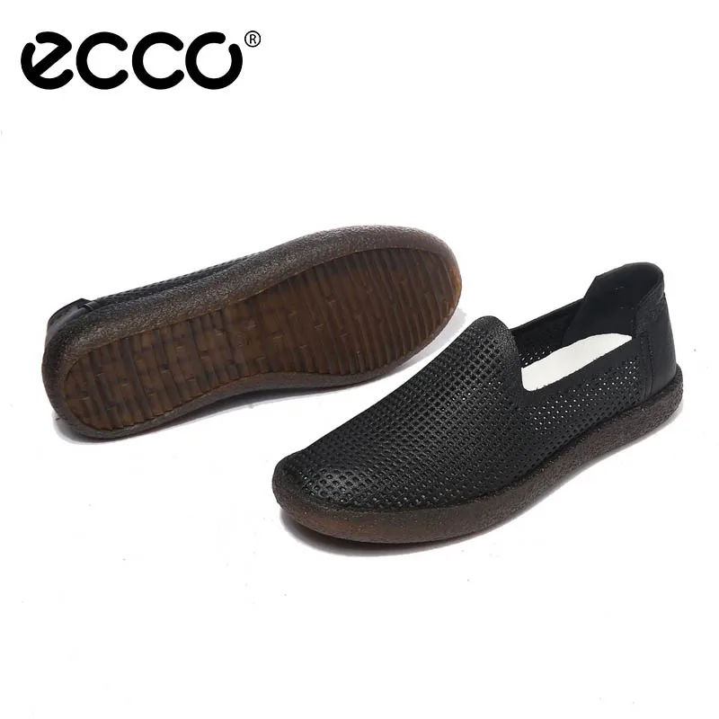 

ECCO Men's Casual Shoes ECCO summer spring MOC Leather Casual Shoes Breathable outdoor Loafers Zapatillas hombre 580 New arrival
