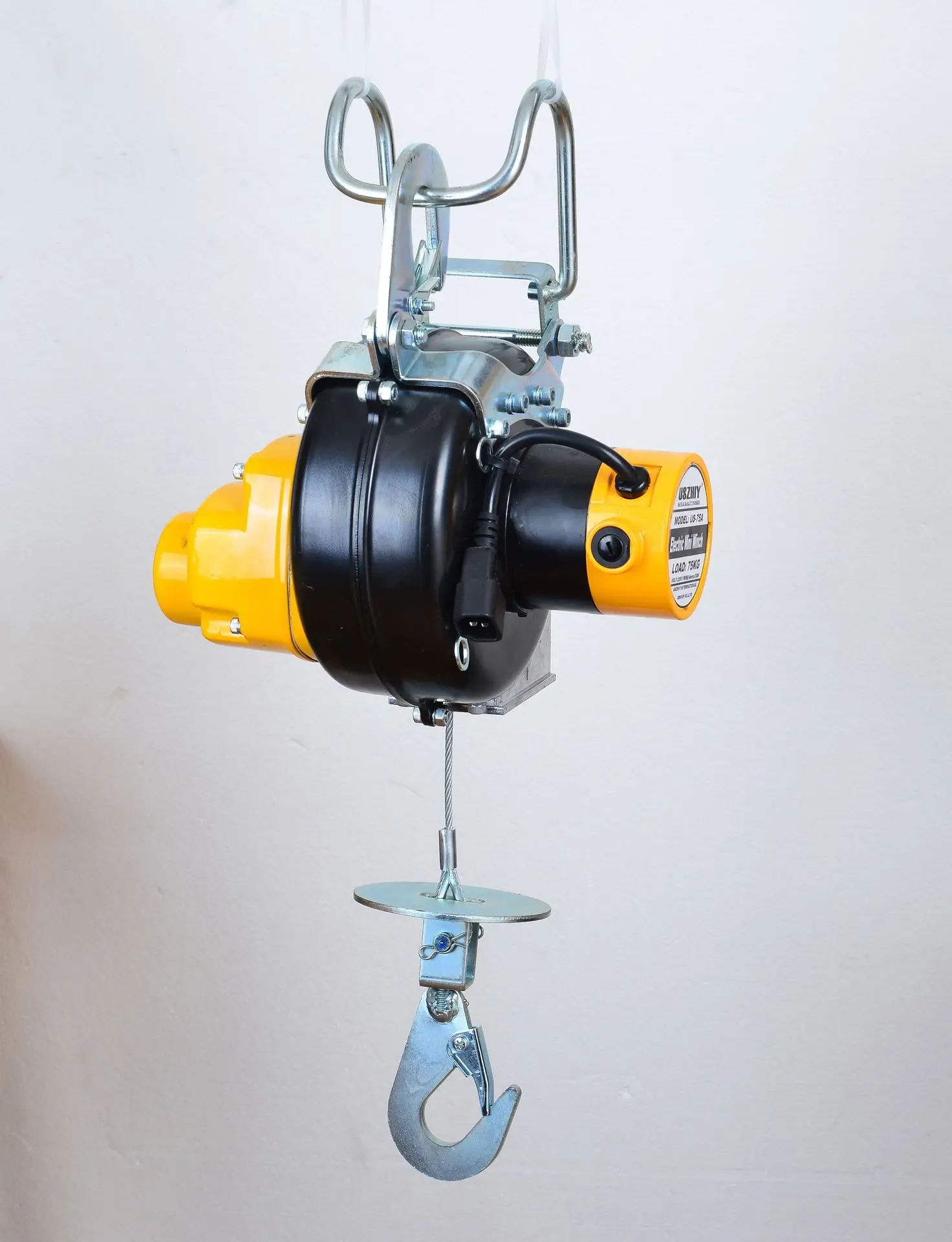 Миниатюрная электрическая лебедка 75 кг проволочная Веревка Подвеска 220 В быстрая Таль для Домашние электроприборы