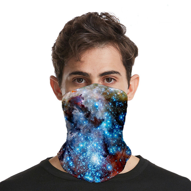 stars color seamless headscarves for men and women with ice silk sunscreen bib mask multi-functional sports magic headscarve