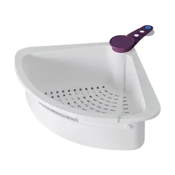 

Kitchen Triangular Drain Vegetable Fruit Sink Strainer Drainer Basket Suction Cup Sponge Rack Storage ToolSink Filter Shelf