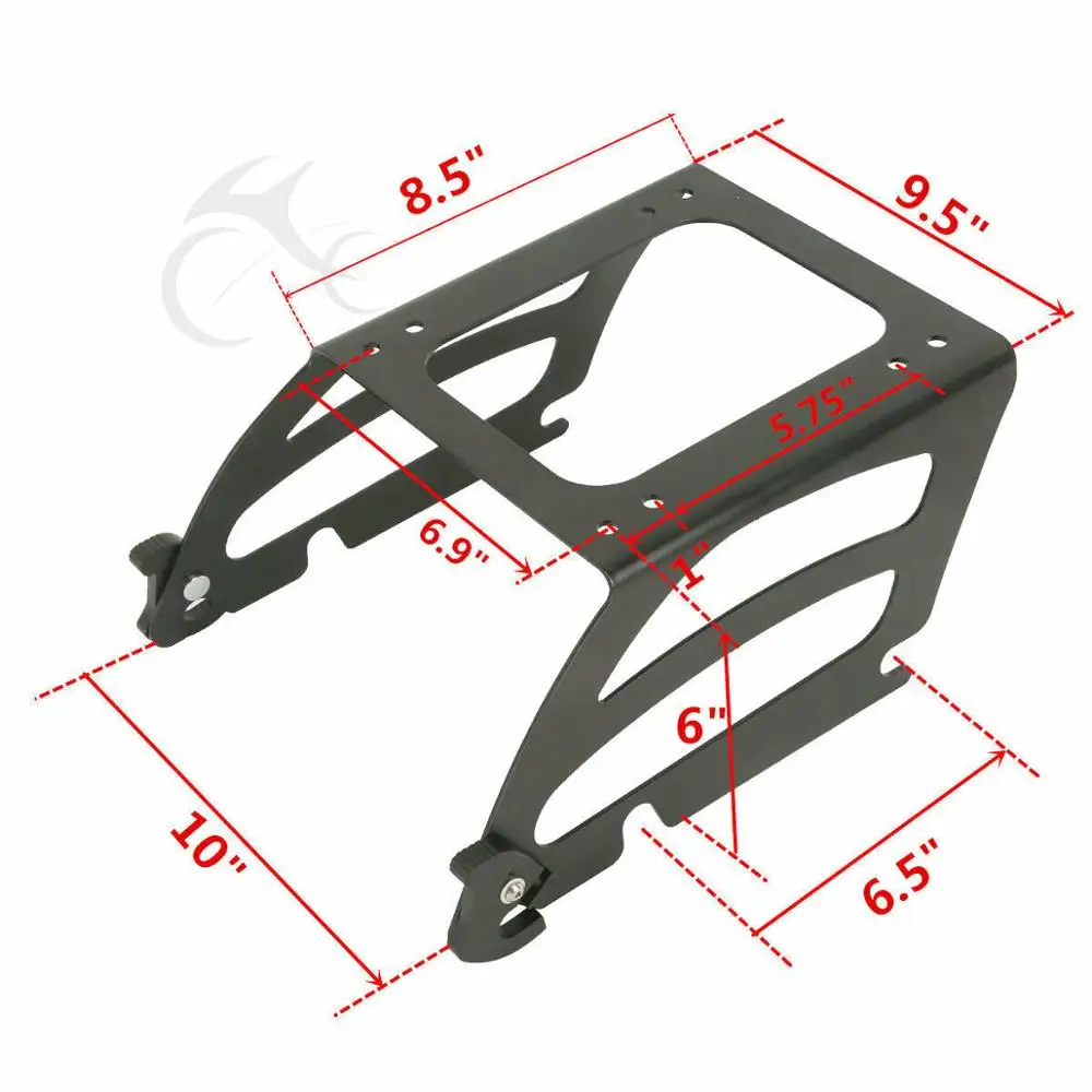 Motorcycle Detachable Solo Tour Pack Rack For Harley Softail Standard Deluxe Fat Boy Classic Night 2000 -
