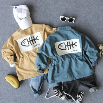 

90-135cm new 2020 spring boys fashion style cartoon windbreaker casual boys jacket kids spring autumn clothing