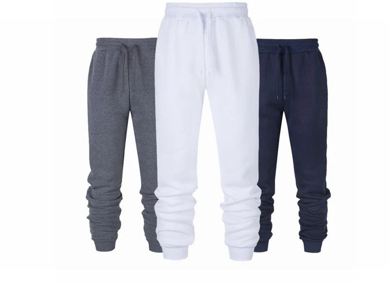 white Dark gray Navy Мужские осенние фирменные спортивные штаны, мужские спортивные штаны для бега, спортивные штаны высокого качества, штаны для бодибилдинга - Цвет: white Dark gray Navy