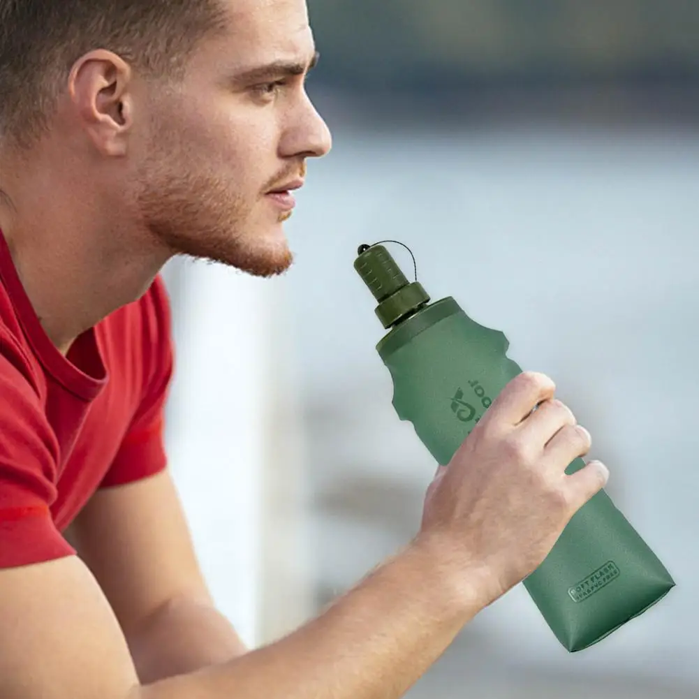 250/500ml Outdoor Bottle Soft TPU Flask Foldable Running Sports Water Bottle