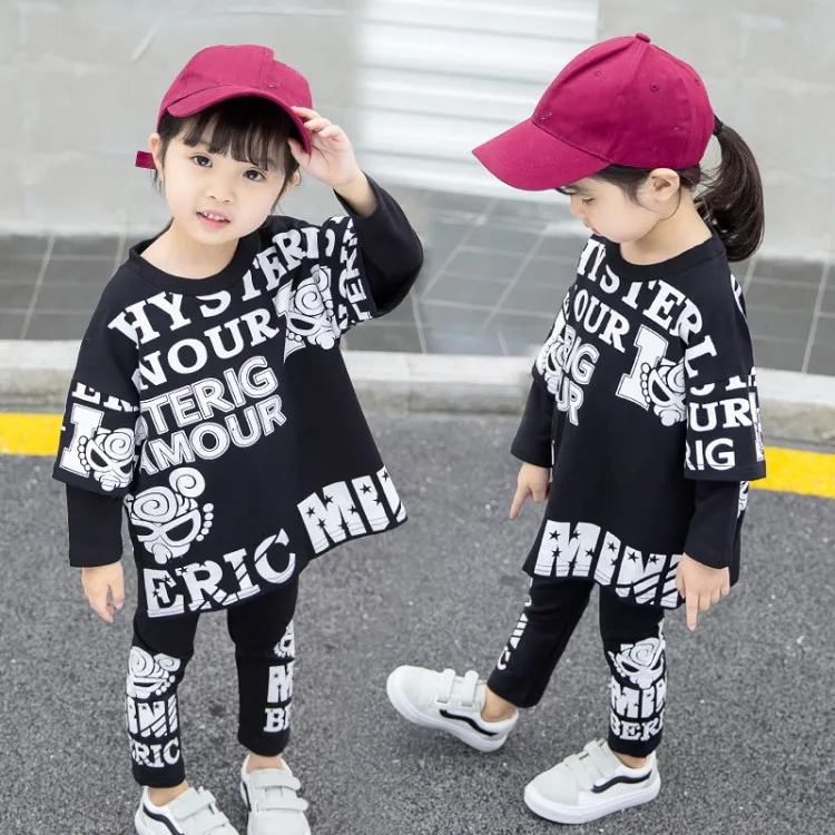 

2019 Spring Childrenswear CHILDREN'S Suit Fashion Korean-style Pure Cotton Boys Sweater Suit Children Leisure Suit