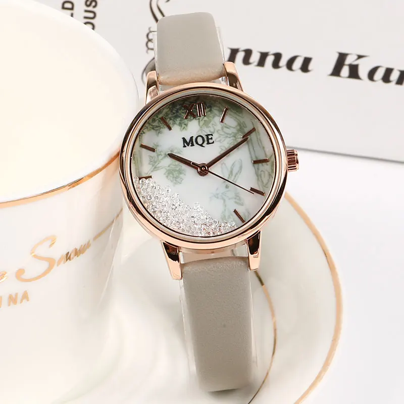 Top Luxury Women s Watches Fashion Small Retro Ladies Diamond Watch Leather Watches For Women Dress 4