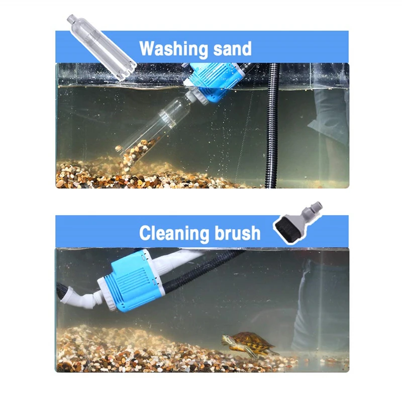 5 6in1 Upgrad Aquarium Gravel Cleaner Electric Automatic Vacuum Water Changer Flexible Fish Tank Sand Algae Cleaner Filter Change