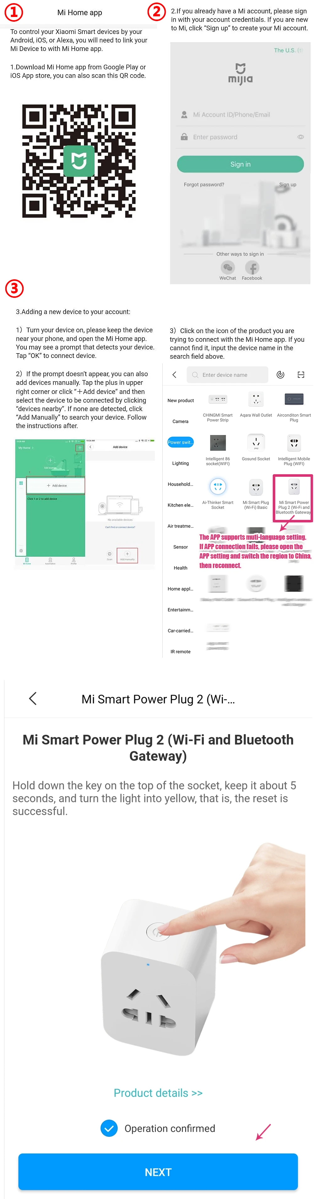 Xiaomi Mijia Smart Socket 2 BT Gateway Version Mijia APP Wireless Remote Control Timer Socket Adapter Plug Power Detection