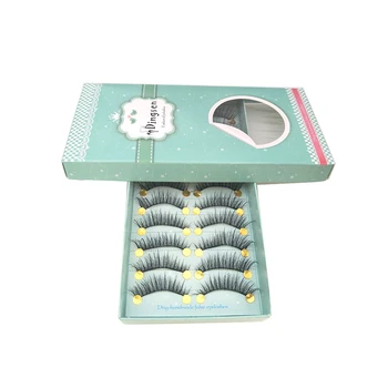 

DINGSEN Women's Fashion Gracious Makeup Handmade 10 Pairs Natural Long False Eyelashes Extension Exquisite