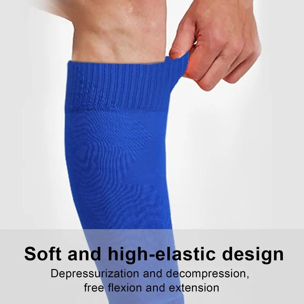 Footless Leg Compression Sock Breathable Soccer Shin Guard Pad Sleeve Sock For Soccer Shin Guards Children Football Canilleras