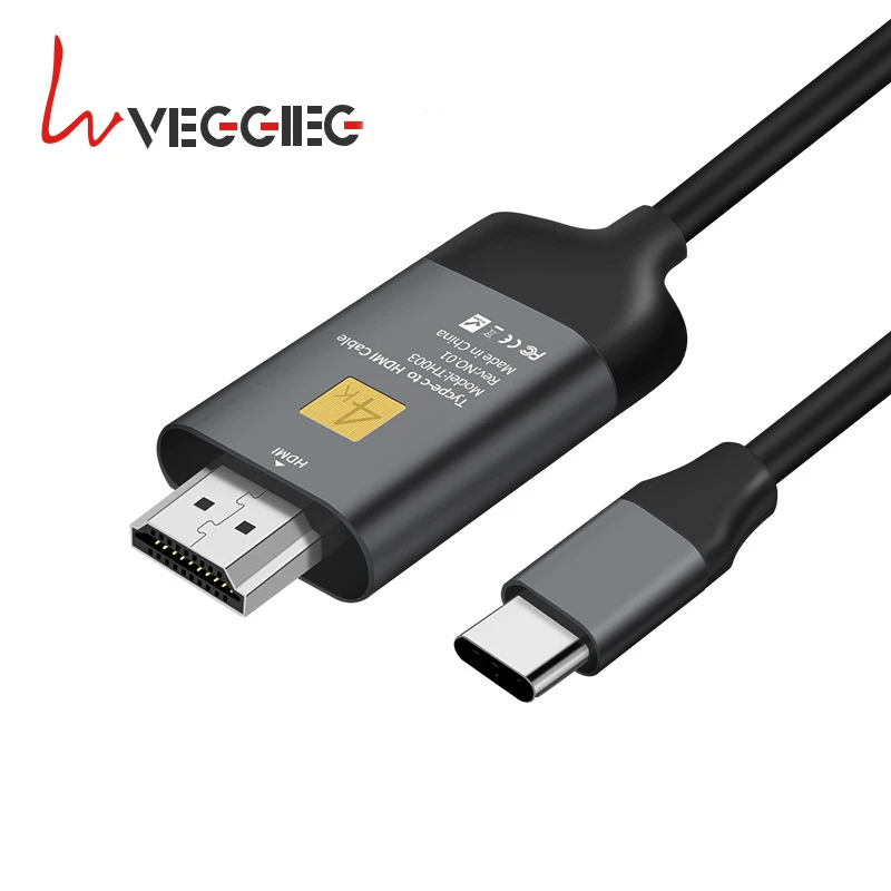 Кабель YMY USB Type C-HDMI совместимый с UHD 4K @ 60 Гц HDMI2.0 HDR HDCP 2 м кабель синхронизации для