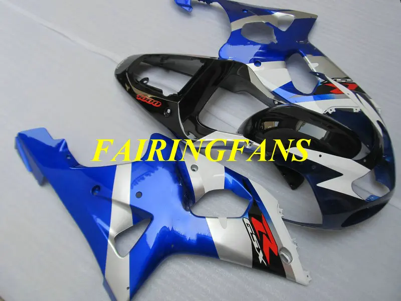 Новые обтекатели кузова для SUZUKI GSXR1000 2001 2002 2003 GSXR 1000 K2 00 01 02 ABS Синий Серебряный обтекатель комплект+ подарки SS26