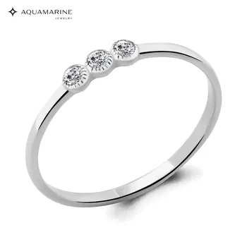 

Ring AQUAMARINE with cubic, silver 925