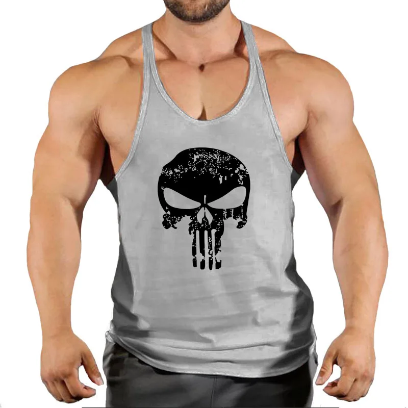 Gym Clothing Cotton Singlets Canotte Bodybuilding Stringer Tank Top Men Fitness Muscle Guy Shirt Sleeveless Vest Yoga Tanktop