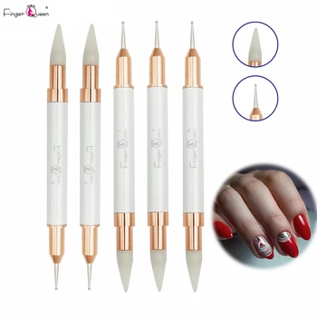 

Doublehead Wax Ended Nail Rhinestone Picker Dotting Pen Acrylic Handle Self-Adhesive Dot Head Tips for Nail Art DIY Decoration