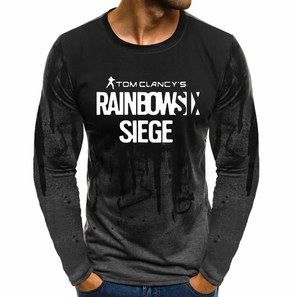 Rainbow six siege Свитшоты модные мужские градиентные пуловеры с круглым вырезом толстовки пуловер с принтом толстовки хип-хоп Harajuku для мужчин Clo