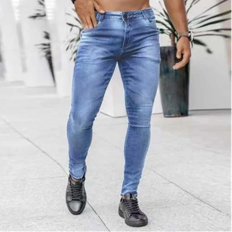 true religion mens jeans England Style Men Skinny Jeans  Black Casual Streetwear Jogger Pants Mens Jeans High Street Slim Fit Man Fashion Denim Trousers stretch jeans