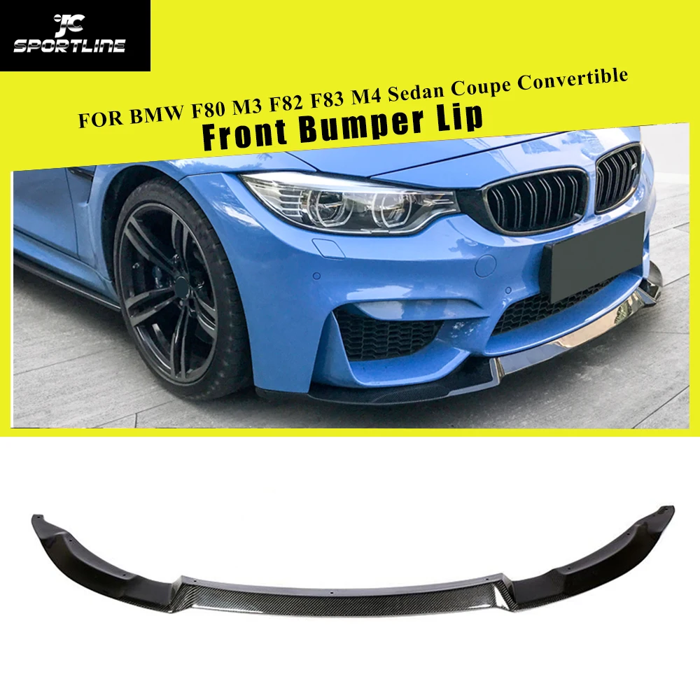 

Carbon Fiber Front Bumper Lip Splitters Spoiler for BMW F80 M3 F82 F83 M4 2014 - 2018 Sedan Coupe Convertible Front Bumper Lip