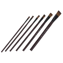 6 шт./компл. товары для рукоделия нейлоновая масляная Краски щетка круглая Краски ing кисть для акварели, растительное масло, акриловая ручка с кисточкой из полимерного материала