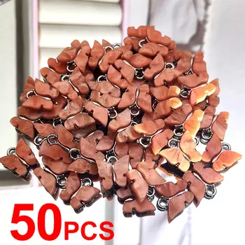 

Caraquet 50Pcs/set Trendy New Acrylic Resin Butterfly DIY Accessories Girls Making Earring Necklace Pendant Jewelry Wholesale