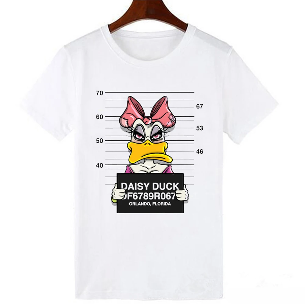 

LUCKYROLL New Summer Women Tops Funny Animals Duck Mouse Dog T Shirt Women Tshirt Short Sleeves T-shirt