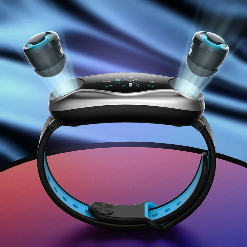 Новинка TWS Bluetooth 5,0, наушники, умные часы, пульсометр, монитор артериального давления, спортивный фитнес-трекер, умный браслет с гарнитурой