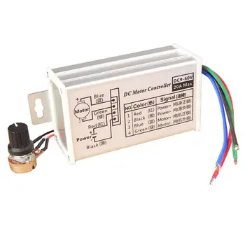 

12V 24V Max 20A PWM DC Motor Stepless Variable Speed Control Controller Switch