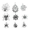 20pcs/lot Spider Charms Antique Silver Color Spider Charms Pendants For Bracelets Spider Cobweb Charms Making Jewelry ► Photo 2/2