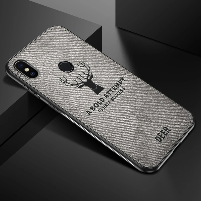 Gray Тканевый чехол для Xiaomi mi A1 mi A2 mi 6 mi 8 mi 8se Lite mi 9 mi 9se чехол s бампер накладка олень на Red mi чехлы для айфонов 5 5 плюс 6 6a 7 7a Примечание 6 7 8Pro - Цвет: Gray