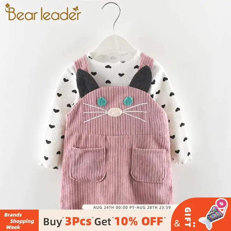 Bear Leader/платье принцессы для девочек Новое весеннее детское платье Детские