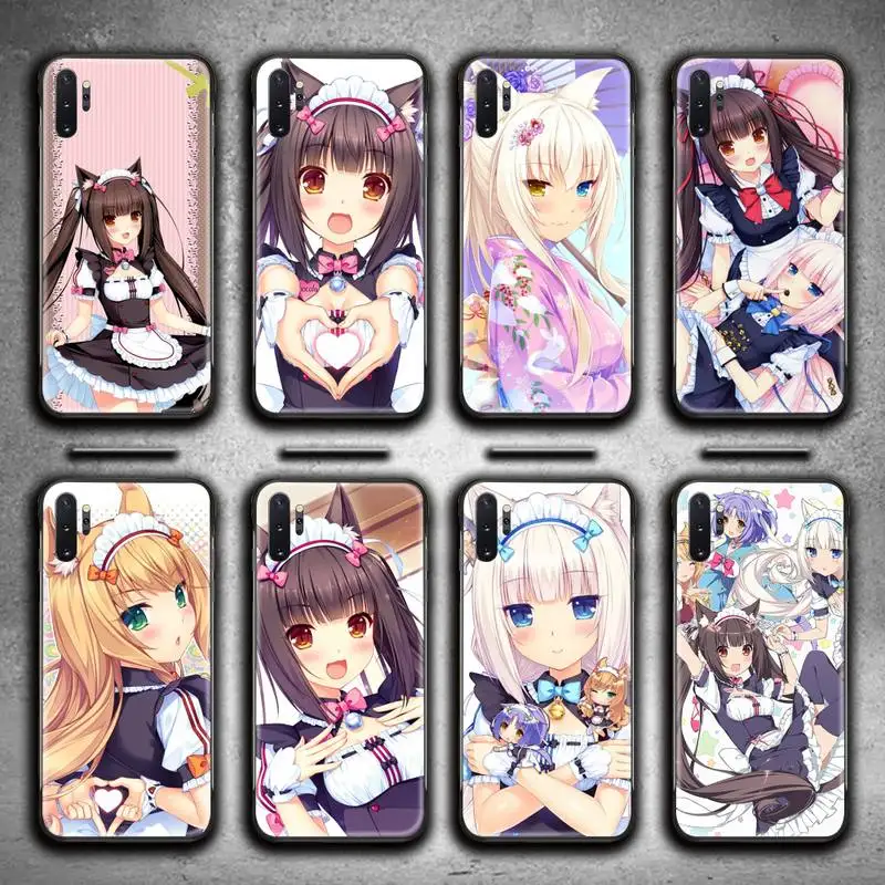 Nekopara Chocola Vanilla Cat Girl Phone Case For Samsung Galaxy Note20 ultra 7 8 9 10 Plus lite M51 M21 M31S J8 2018 Prime | Мобильные