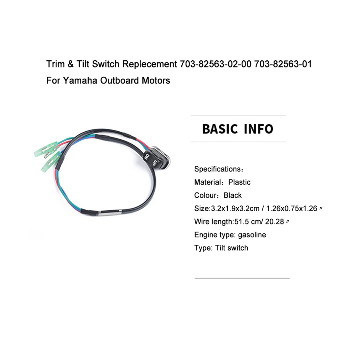 Переключатель для отделки и наклона Replecement 703-82563-02-00 703-82563-01 для подвесных моторов Yamaha