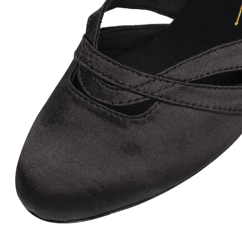 Latin Shoes Salsa Tango Ballroom Party Women's Shoes Satin Black Purple Girls High Heel Dance Sneakers Outdoor Dancing Shoes