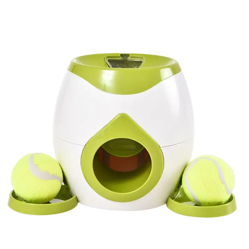 ZT корм для животных интерактивная игрушка для собак теннисный мяч Метатель еда награда машина обучение - Цвет: Зеленый
