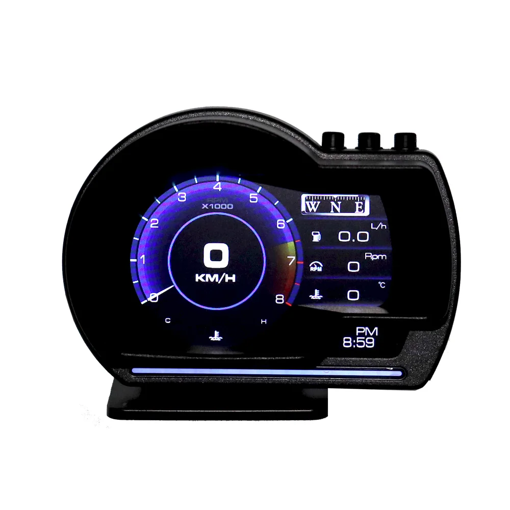 Цифровой ЖК дисплей HUD OBD ii GPS автомобильный компьютер скорость оборотов в минуту