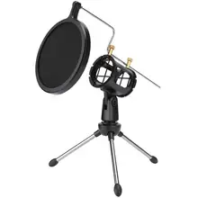 Держатель микрофона Мини Портативный сплав Настольный штатив кронштейн микрофонная подставка Регулируемая высота держатель микрофона