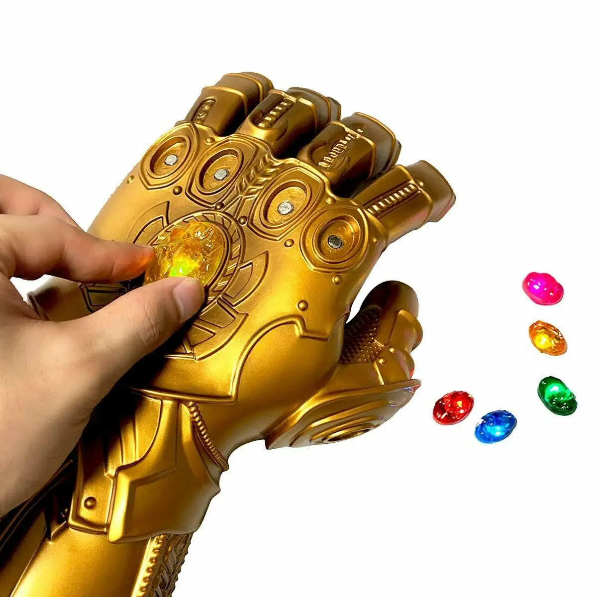 Мстители Endgame Infinity Gauntlet перчатка Таноса со съемными светодиодный камнями(малыш