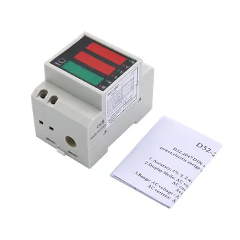 

Digital Meter Din-Rail Dual Led LED Voltmeter Ammeter Voltage Current Meter AC200-450V 0-99.9A Dual Display Voltage Power Bank
