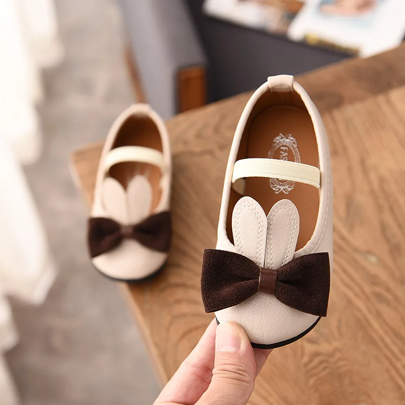 

2019 spring and autumn new children's shoes children's leather shoes girls fashion bow princess shoes baby toddler shoes shoes