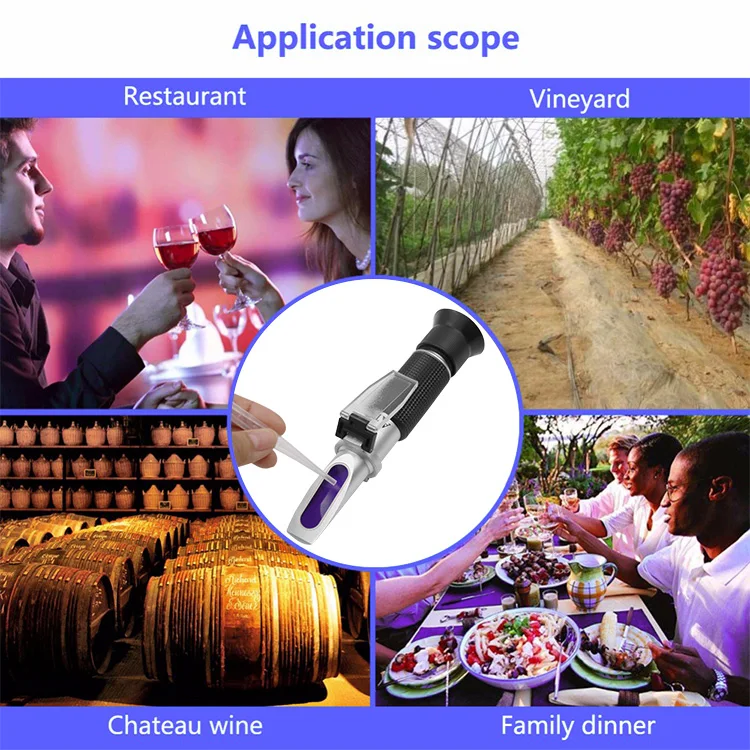 Handheld Refractometer sugar  concentration meter densimeter 0-32% Brix Saccharimeter Sugar Tester  Fruits Grapes ATC rigol oscilloscope