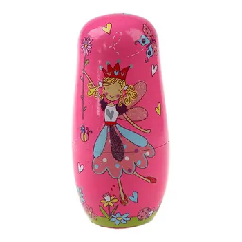 

5-Nesting Cute Wooden Nesting Dolls Matryoshka Russian Doll Christmas Gift